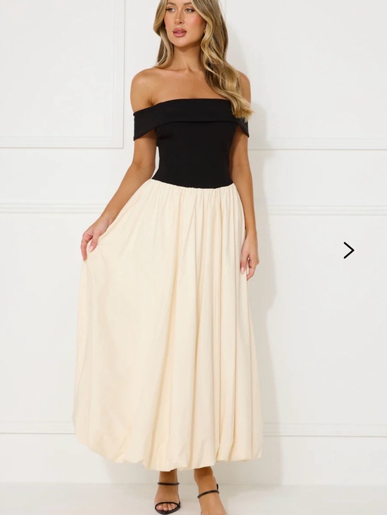 PrettyGarden Dresses & Skirts - Elegant Two-Tone Off-Shoulder Maxi Dress